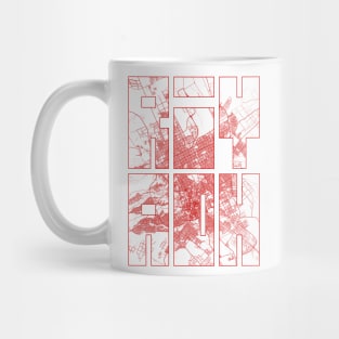 Riyadh, Saudi Arabia City Map Typography - Oriental Mug